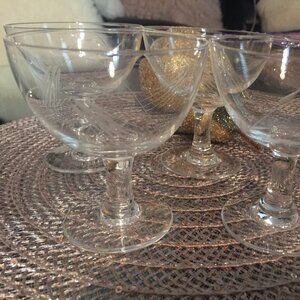 Vintage Crystal  Noritake `Sasaki` Coupe Champagne/Desert Glasses
